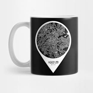 Mexico City Map - Travel Pin Mug